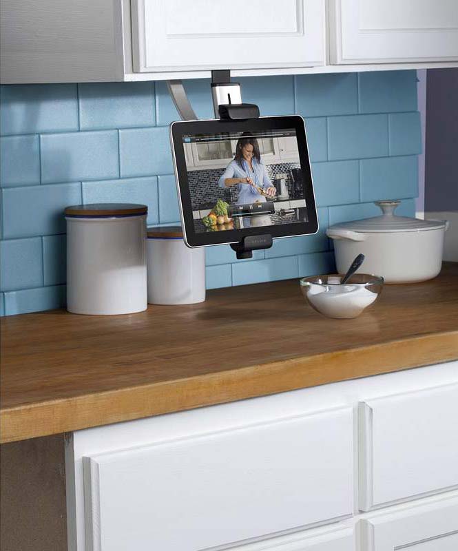 Kitchen Cabinet IPad Tablet Mount As TV 